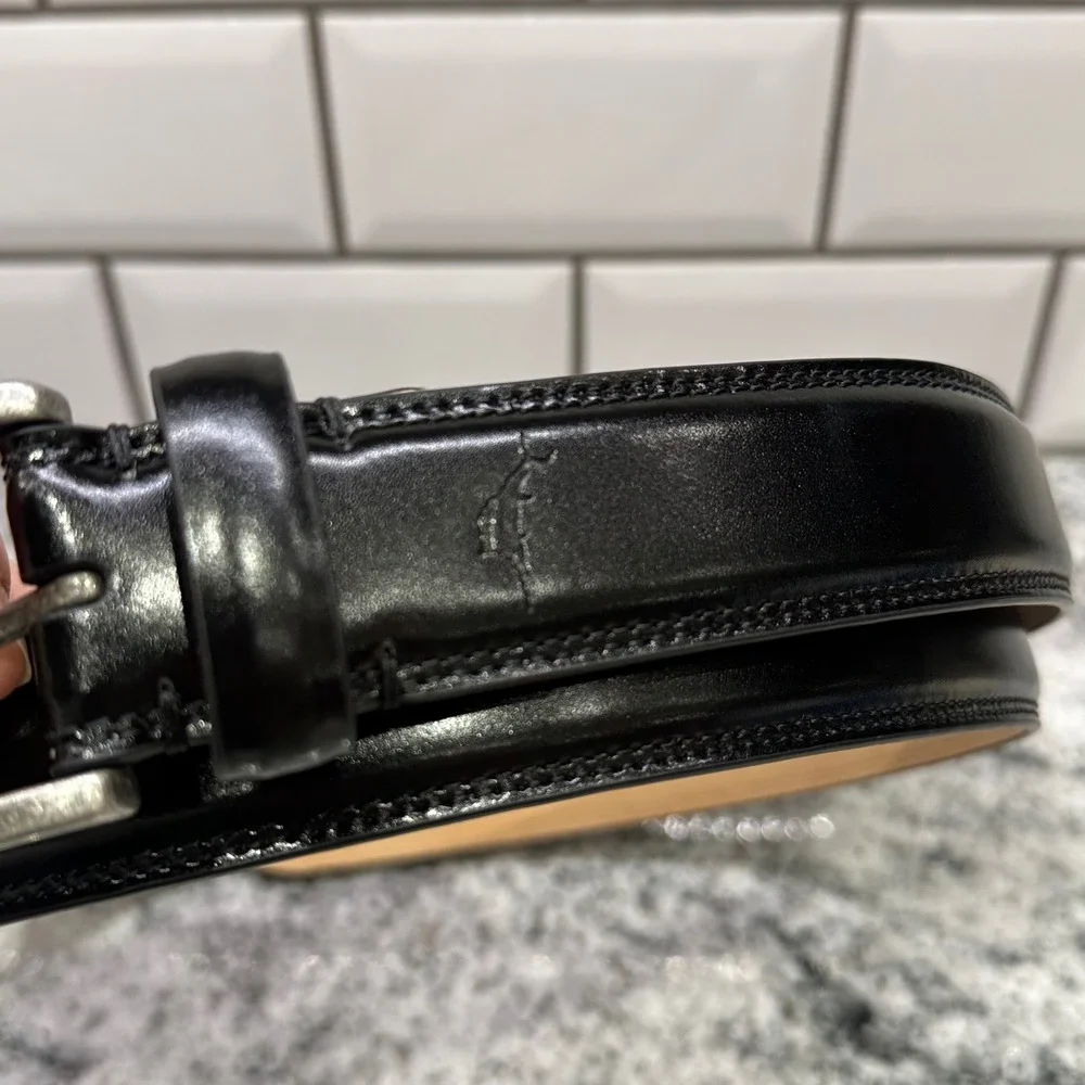 Tommy‎ Bahama Men's Black Leather Belt Size Large 38-40 Dress Casual